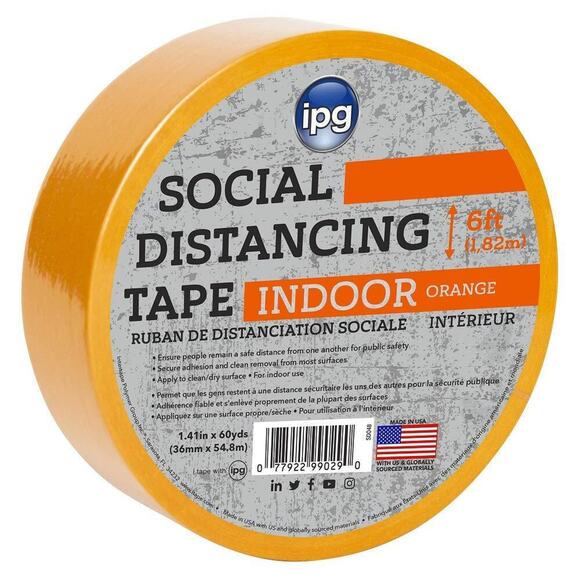 2 Pack IPG Indoor Tape 1.41" x 60 yd Orange Two Rolls - Picture 2 of 7